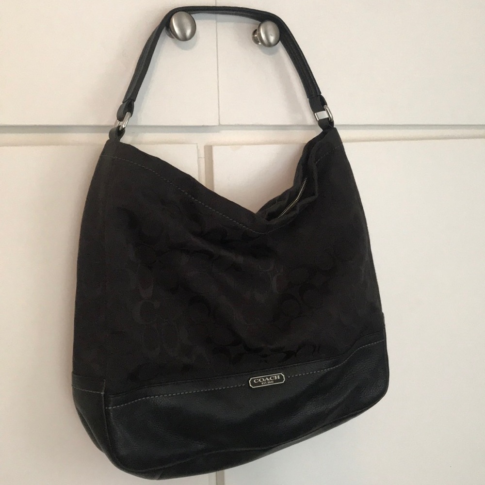 Coach Signature Canvas & Leather Tote